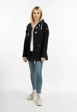 Schmuddelwedda Manteaux Courts Manteau Mi-saison Femme Noir -Schmuddelwedda Ventes ded5e5c67fdee889edb42f213b8914c8