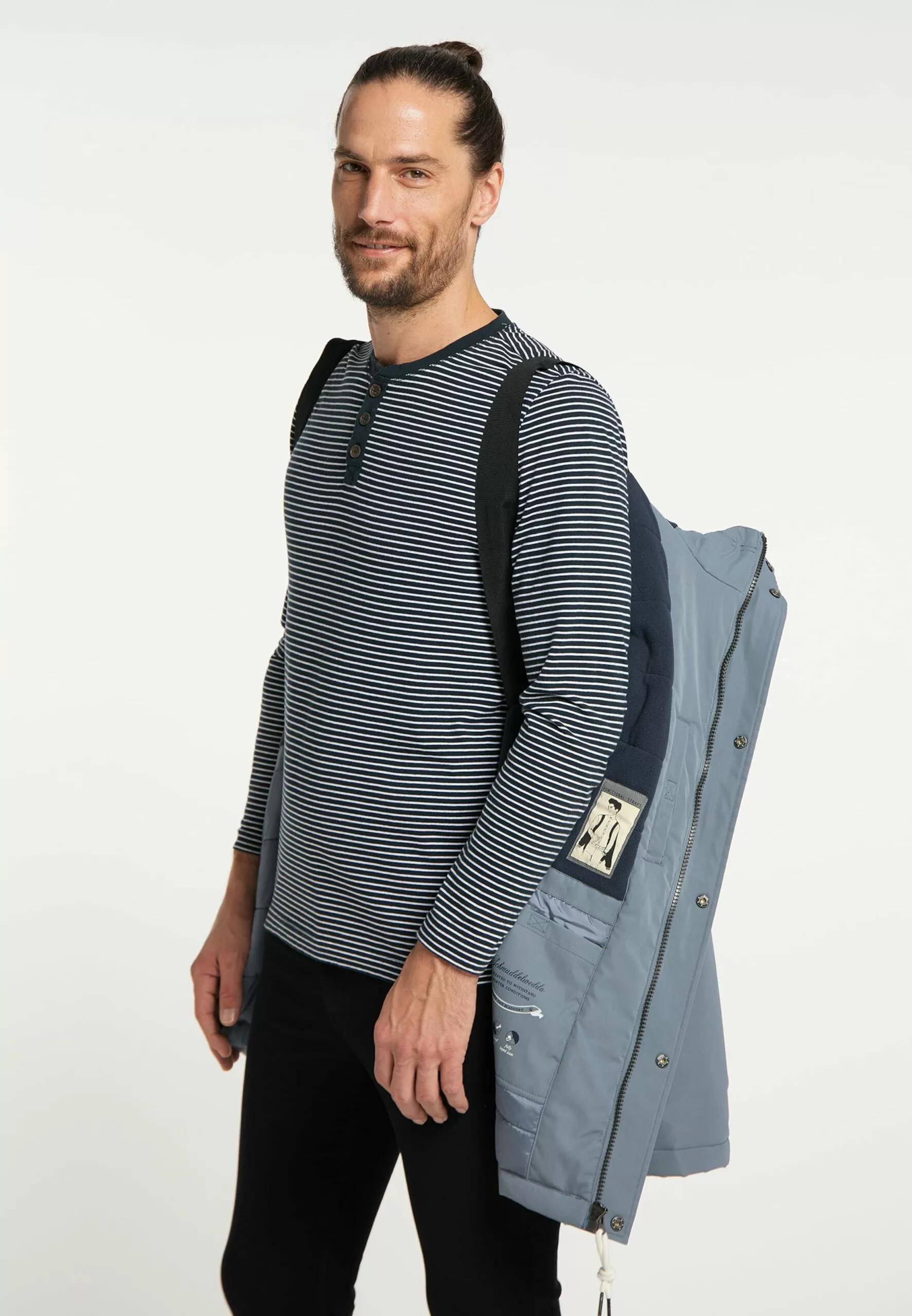 Schmuddelwedda Vestes Dhiver Veste D’hiver Homme Bleu Marine / Bleu Fumé 5 Schmuddelwedda Vestes Dhiver Veste D’hiver Homme Bleu Marine / Bleu Fumé – Image 3