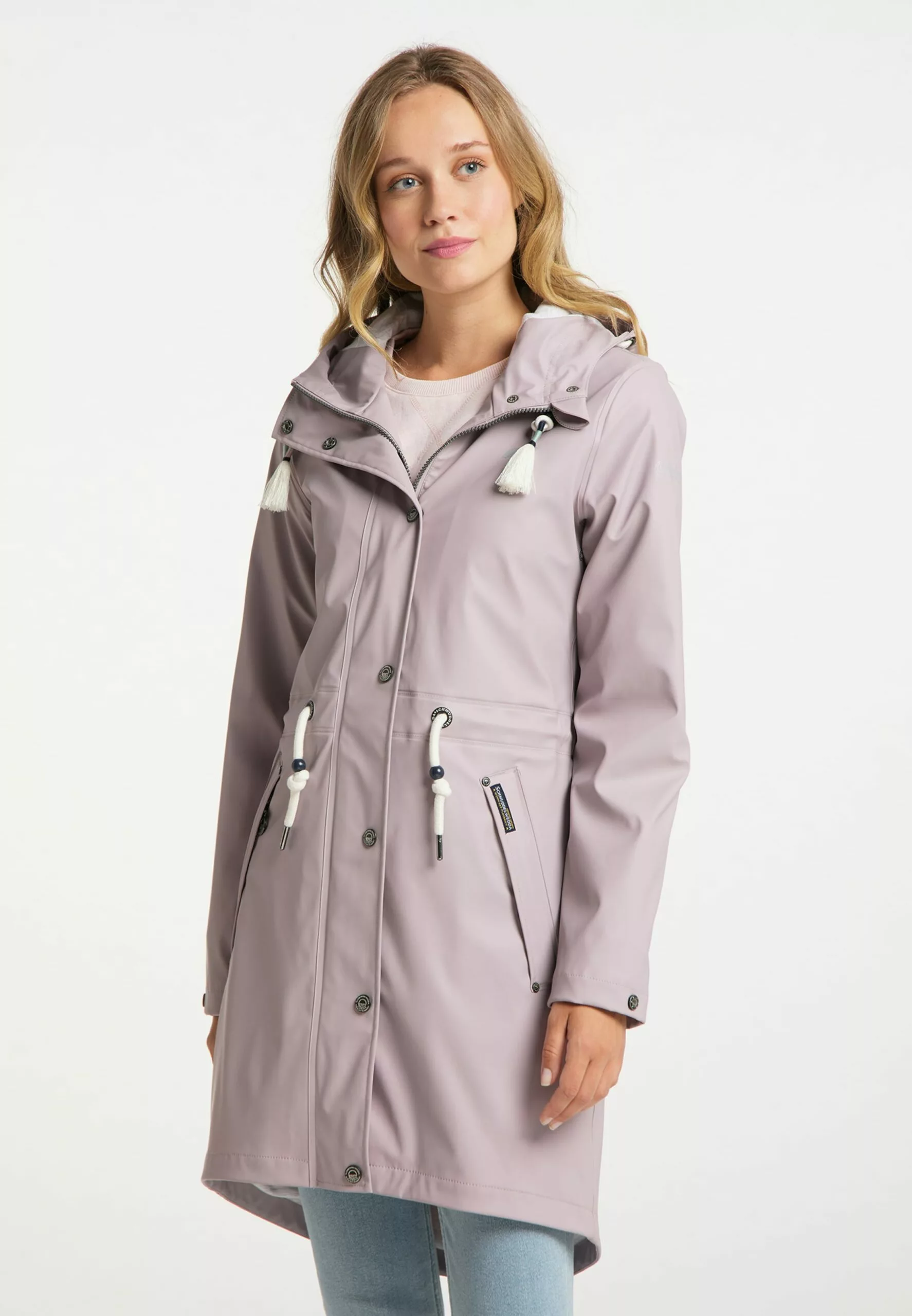 Schmuddelwedda Manteaux De Pluie Manteau Mi-saison Femme Rose Ancienne 4 Schmuddelwedda Manteaux De Pluie Manteau Mi-saison Femme Rose Ancienne – Image 2