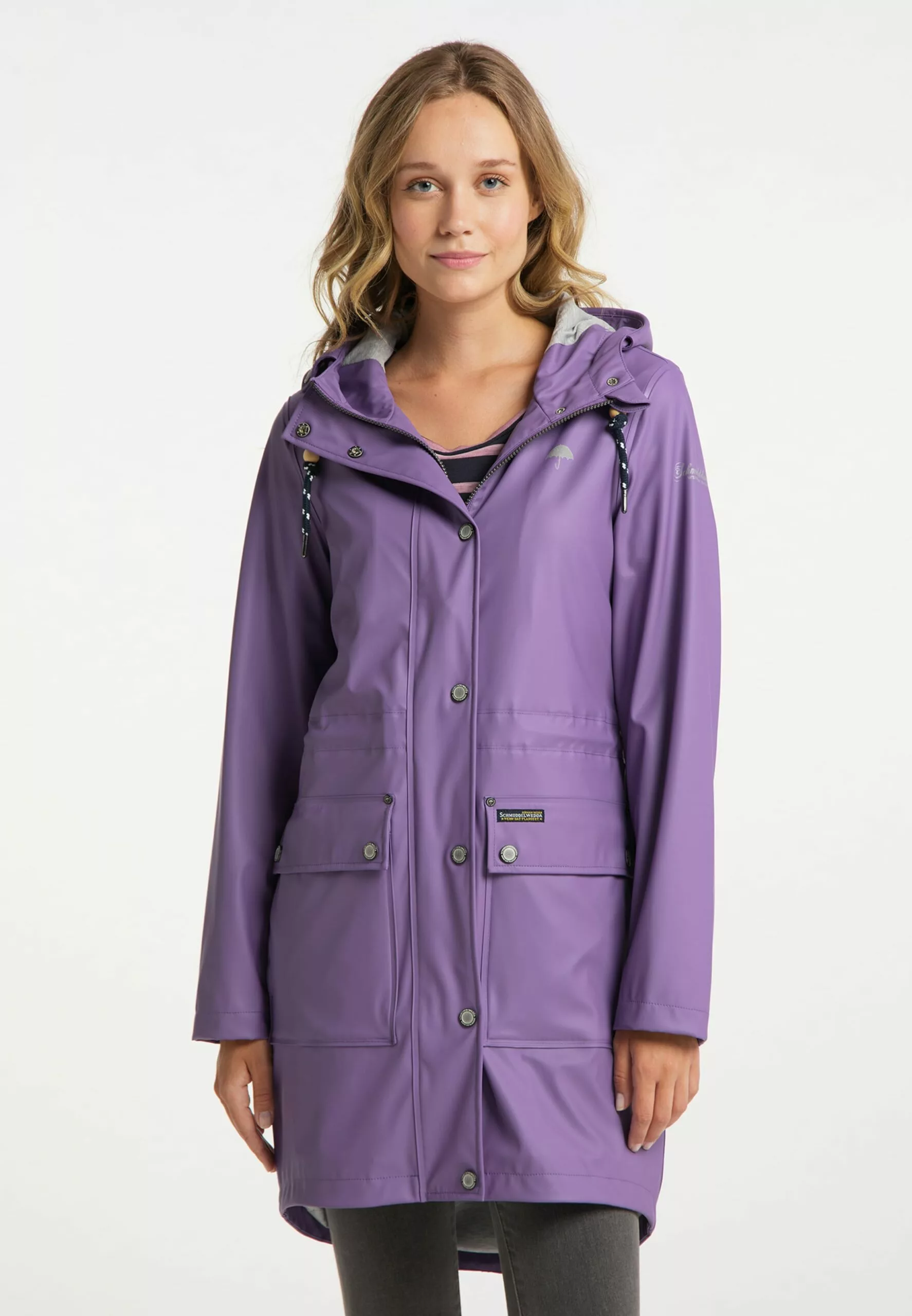 Schmuddelwedda Manteaux De Pluie Manteau Mi-saison Femme Violet 4 Schmuddelwedda Manteaux De Pluie Manteau Mi-saison Femme Violet â Image 2