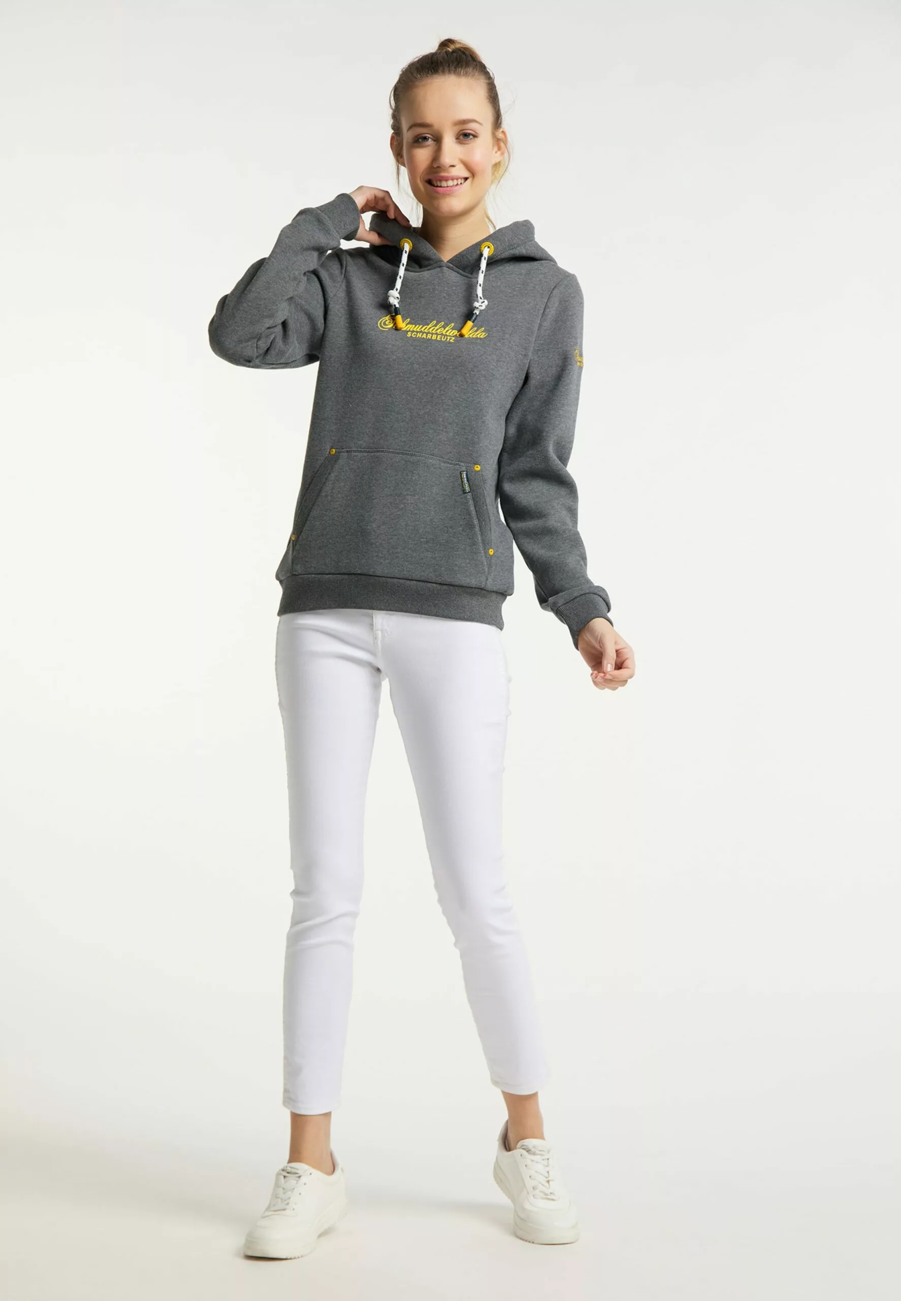 Schmuddelwedda Sweats à Capuche Sweat-shirt Scharbeutz Femme Gris Chiné 6 Schmuddelwedda Sweats à Capuche Sweat-shirt Scharbeutz Femme Gris Chiné – Image 4