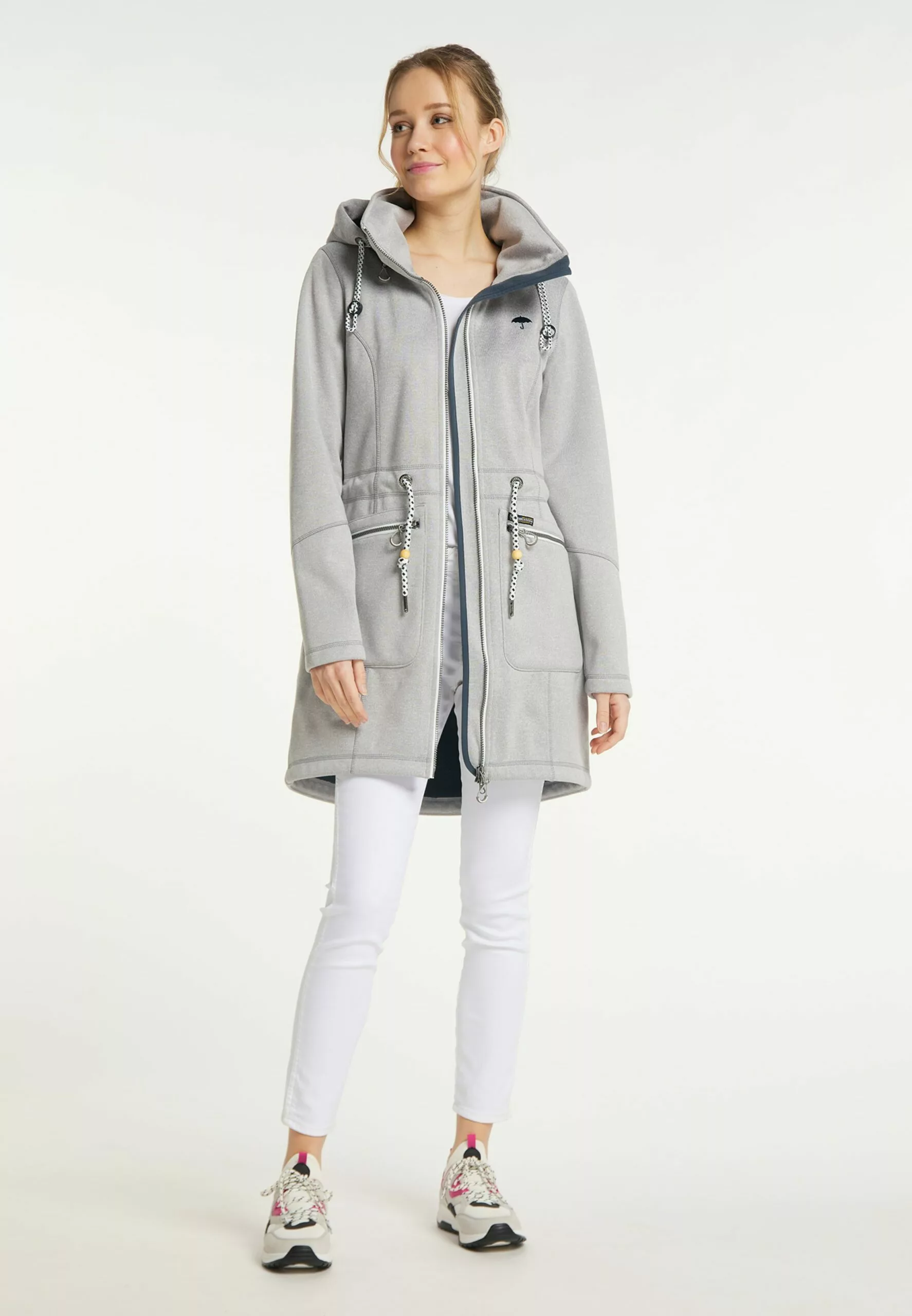 Schmuddelwedda Parkas Parka Mi-saison Femme Gris Chiné 6 Schmuddelwedda Parkas Parka Mi-saison Femme Gris Chiné – Image 4
